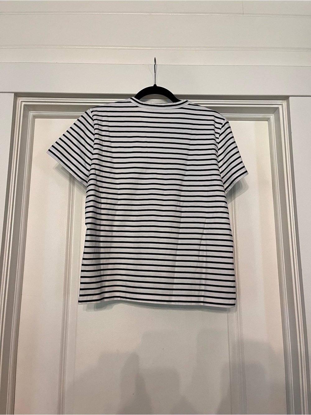Madewell Black and White Striped Short Sleeve Tee - Picture 3 of 3